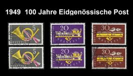 1949 100 Jahre Eidgenössische Post