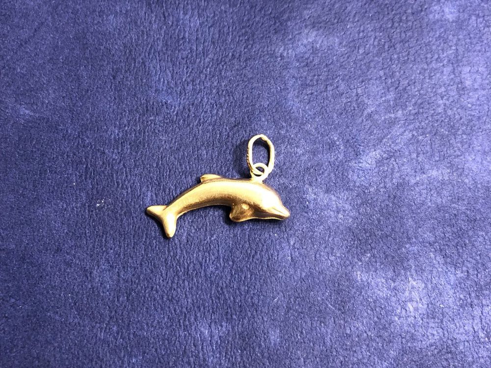 Ciondoli: Anhänger Delfin aus 14 Karat Gelbgold Au 585 – Usato da Bern venduto da bombich 2