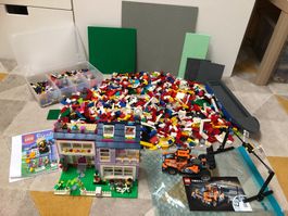Lego Konvolut #3 mit Grundplatten, Fahrzeugen, Schiff usw.
