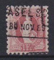 Schweiz 1888: 1 Fr. Stehende Helvetia 71B - Kat. 150.--