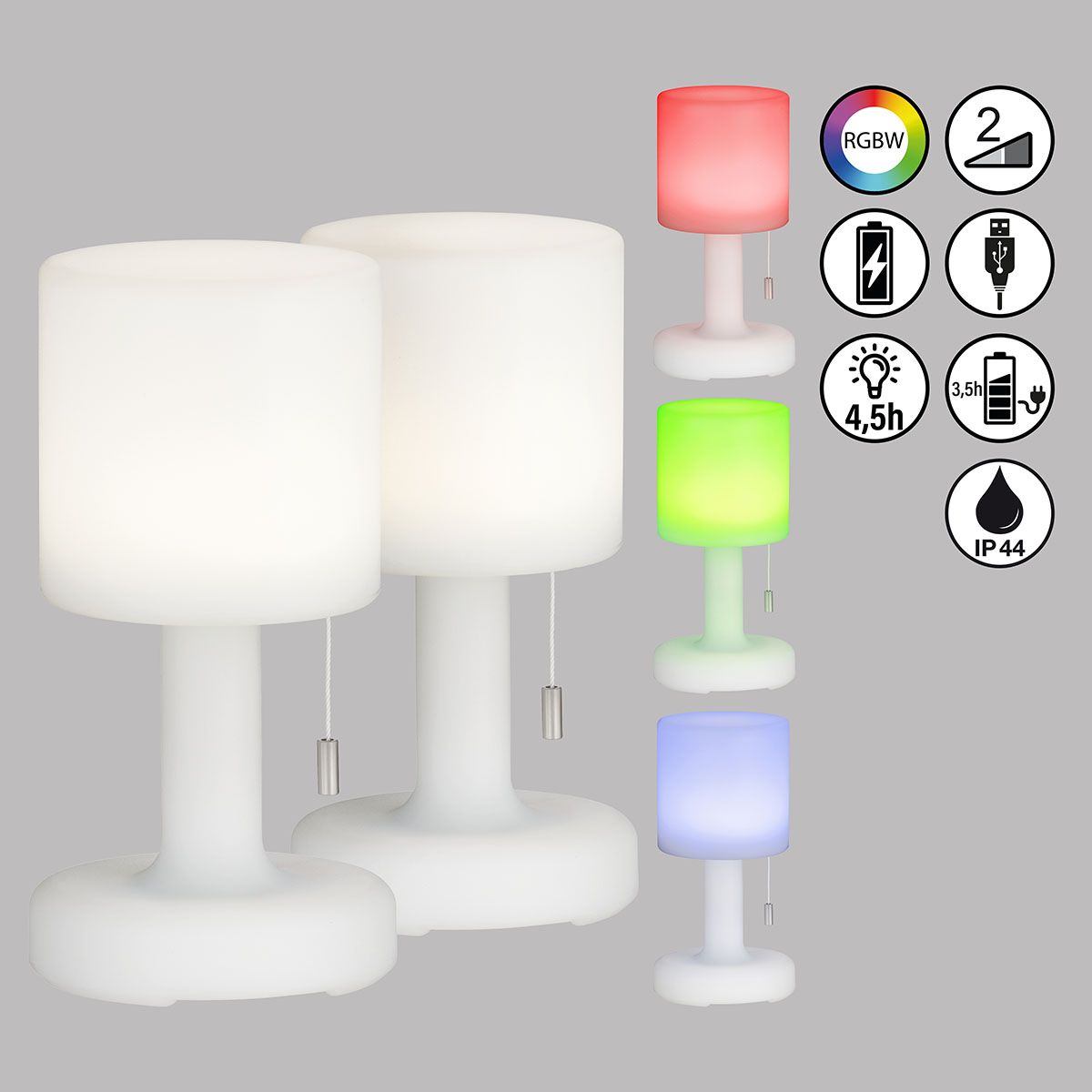 Lampade: 2 LED Aussen Tischleuchten, IP44 – Nuovo (secondo la descrizione) da Kreuzlingen venduto da Smart-Light