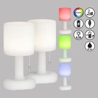 2 LED Aussen Tischleuchten, IP44