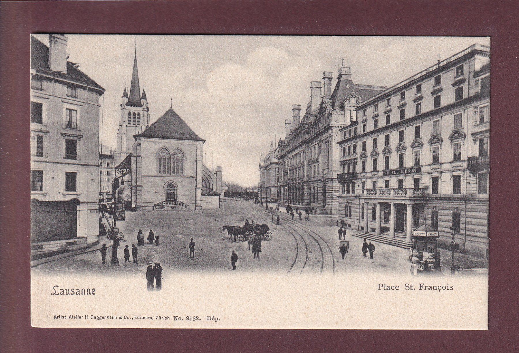Cartoline postali: LAUSANNE - Place St. François – Usato da Pully venduto da nicecards