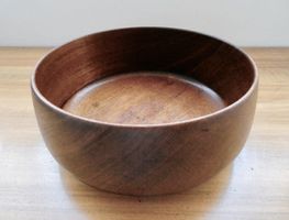 60er Jahre Holzschale Teak FHN Denmark