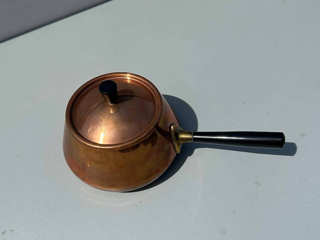 Pfannen: Kupferpfännchen mit Deckel ca 13cm Durchmesser – Gebraucht aus Zürich von Cjjgj 1