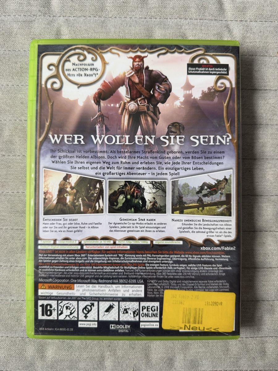 Microsoft Jeux: Fable 2 für Xbox 360 – D'occasion à Thunstetten par Virus_33 2