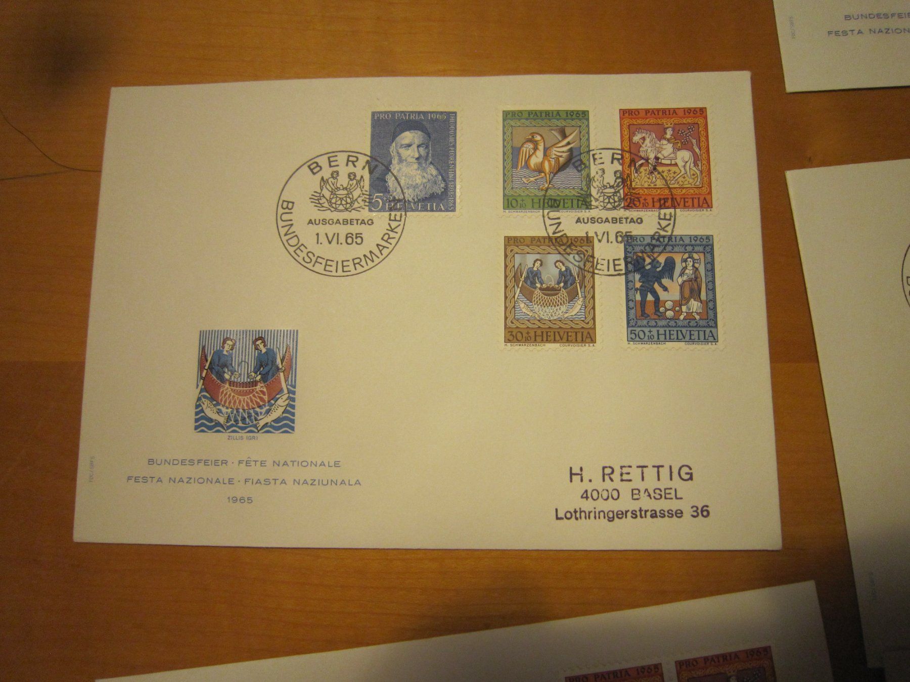 Tutti i francobolli: PP 1965 FDC Serie und 4er mit Adresse – Usato da Gordola venduto da Polentaefung 7