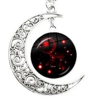 🌙 Mystischer Krebs im Halbmond Anhänger inkl. Kette 💫