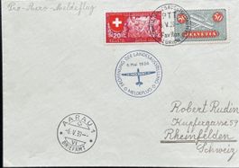Pro Aero Meldelflug 1939 – Landesausstellung Zürich – Aarau