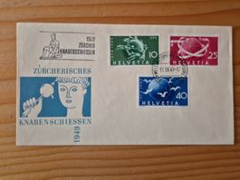 CH-Brief Knabenschiessen Zürich 1949 gem.Bild