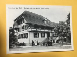 Aegerten bei Biel Restaurant Kreuz AK 800 Jahre 2014 Auto
