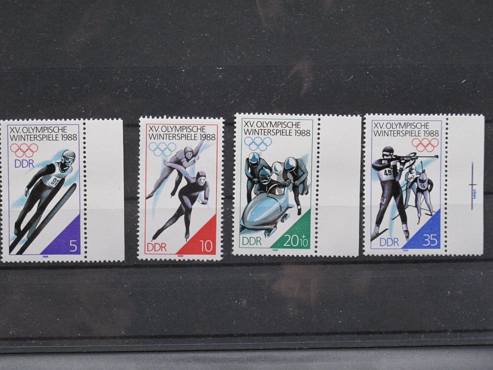 Alle Briefmarken: DDR 1988 Olympische Spiele Calgary ** – Gebraucht aus Wil SG von fva01
