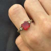 Vintage Rubin Solitär Ring 