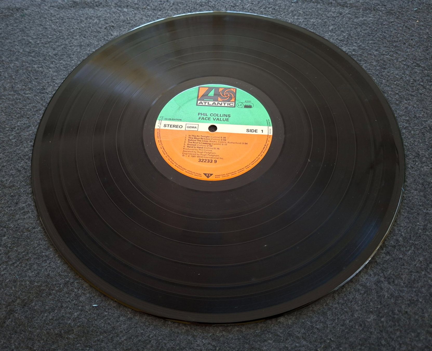 Dischi in vinile: Phil Collins, Face Value, LP – Usato da Merenschwand venduto da lea61 2