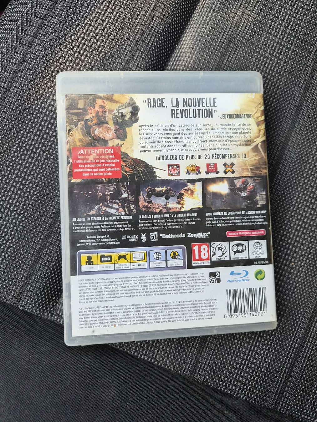 Sony Giochi: Rage PS3 - Jeu d'action post-apocalyptique – Usato da La Joux FR venduto da car_ck96 2