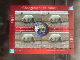 UNO Genf 2008 Block Klimawandel 1.20 CHF Eisbär postfrisch