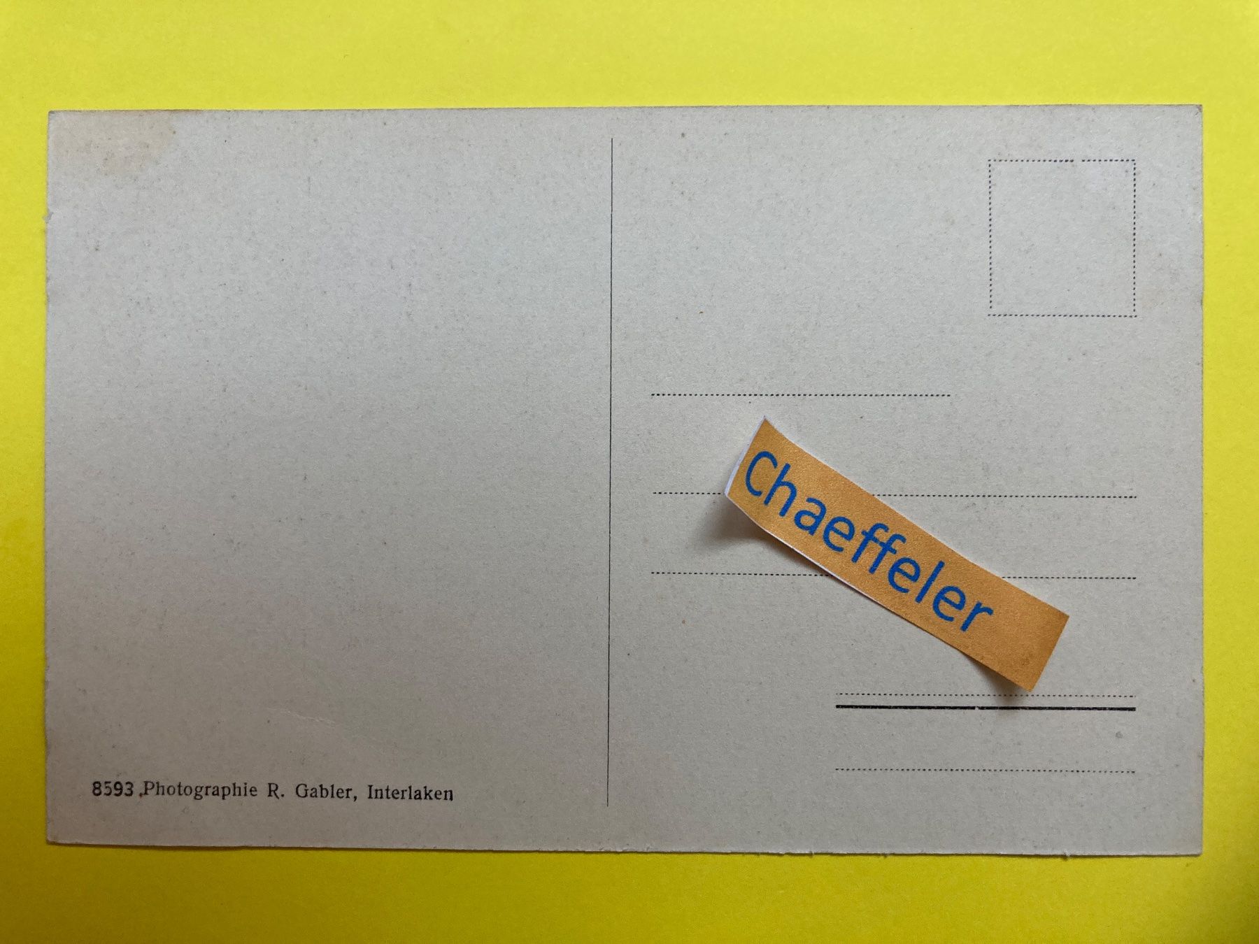 Cartoline postali: Mürren – Usato da Zürich venduto da Chaeffeler 1