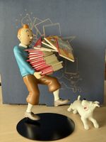 Tintin Figur Moulinsart mit Büchern, Original limitiert