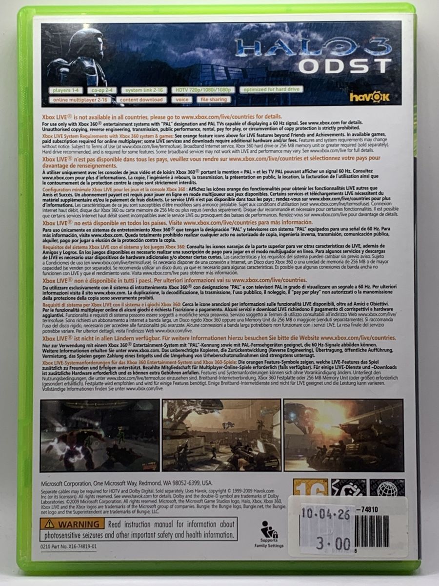 Microsoft Giochi: Halo 3 ODST - Xbox 360 Bundle Copy – Usato da Ostermundigen venduto da RG-Collector 1