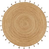 Nachhaltig & umweltfreundlich! Runder Teppich aus Jute