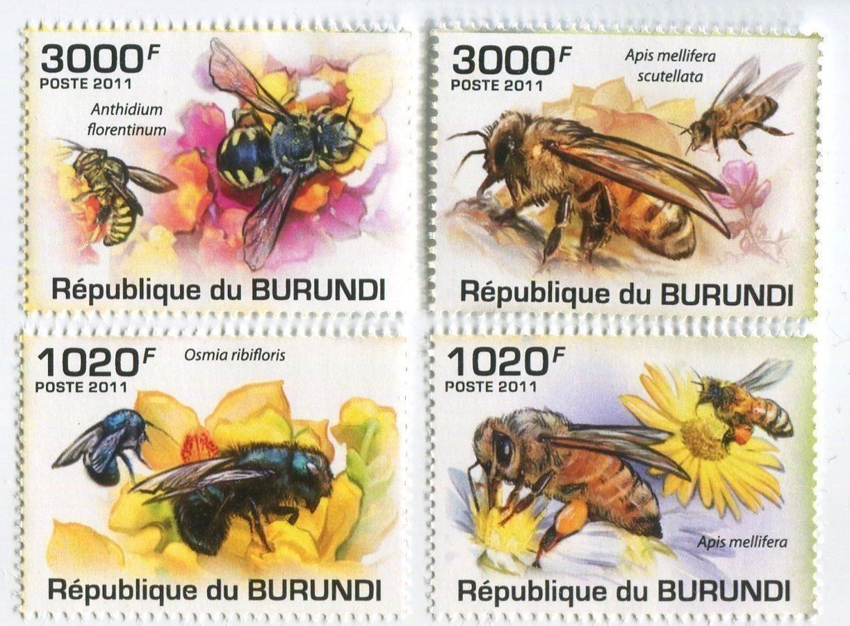 Tutti i francobolli: Briefmarken "Bienen". Burundi – Nuovo e nell'imballaggio originale da Basel venduto da Butsch5