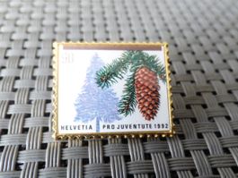 Pin in Form einer Briefmarke
