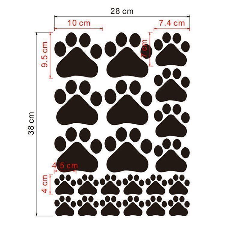 Aufkleber: Pfoten  Wandtattoo - Wandkleber – Neu und originalverpackt aus Ibach von chaemilochhobbygarte 1