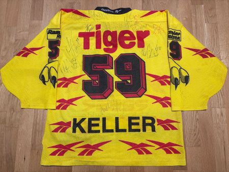 MATCH WORN SC LANGNAU # 59 KELLER 1996/97 SCL TIGERS XL