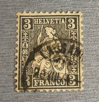 1862 Sitzende Helvetia Nr. 29 gestempelt mit Prüfzeichen