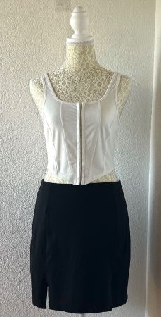 White corset top