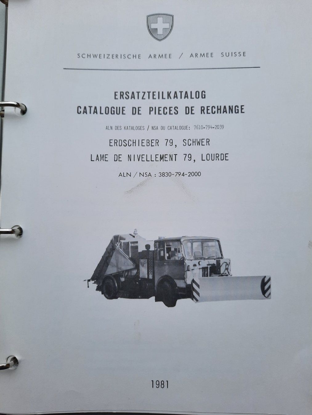 Libri: Erdschieber 79, Schwer - Ersatzteilkatalog – Usato da Ruswil venduto da Sammlergeist 2