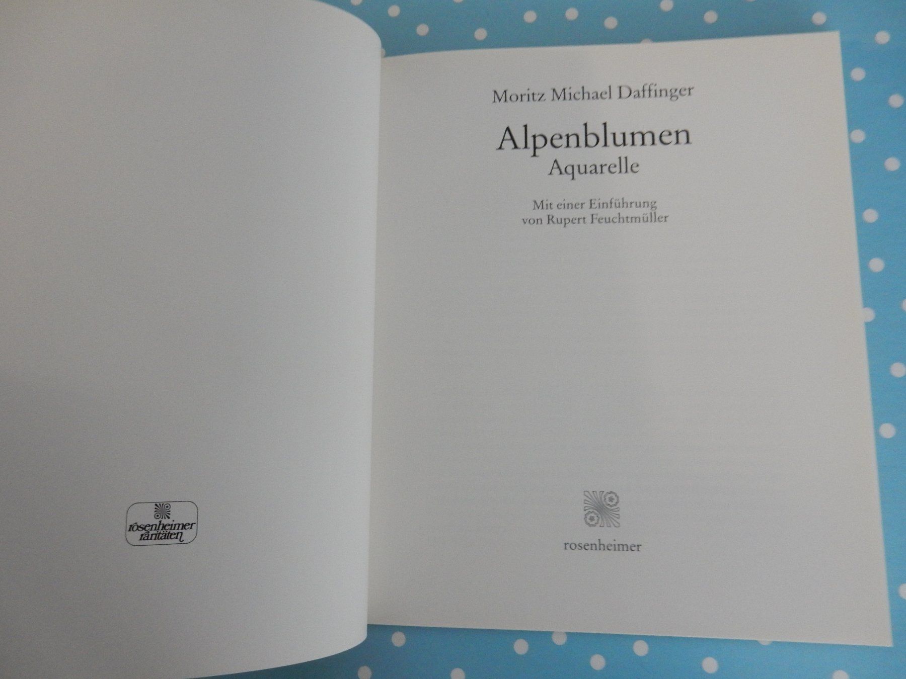 Bücher: M. Daffinger Alpenblumen Aquarelle wunderschönes Blumenbuch – Neu (gemäss Beschreibung) aus Jona von JOberg_25 1