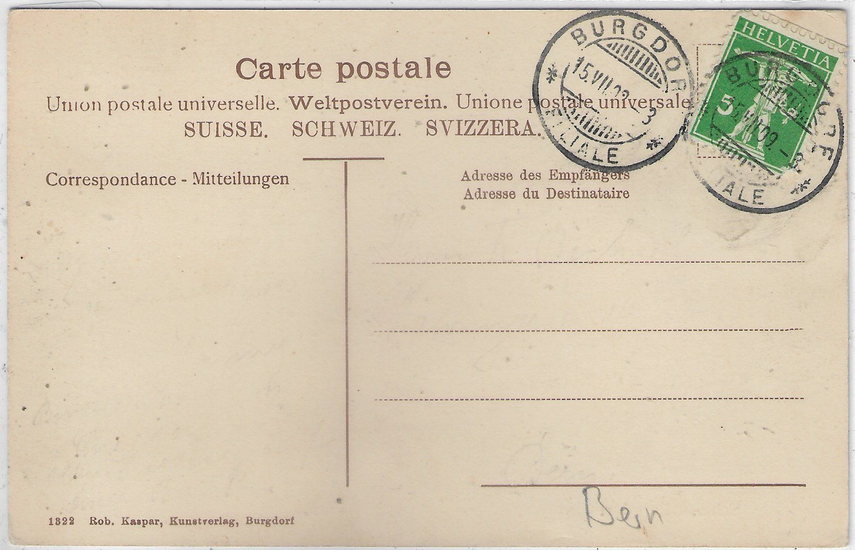Cartes postales: Schloss Burgdorf – D'occasion à Ettingen par Kartenplanet 1