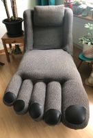 Kult Pop-Art Sessel in FUSS-Form🦶 Lounge Retro Vintage grau