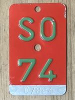 SO 74 - VELONUMMER - FAHRRADSCHILD - PLAQUE DE VELO - SO 74