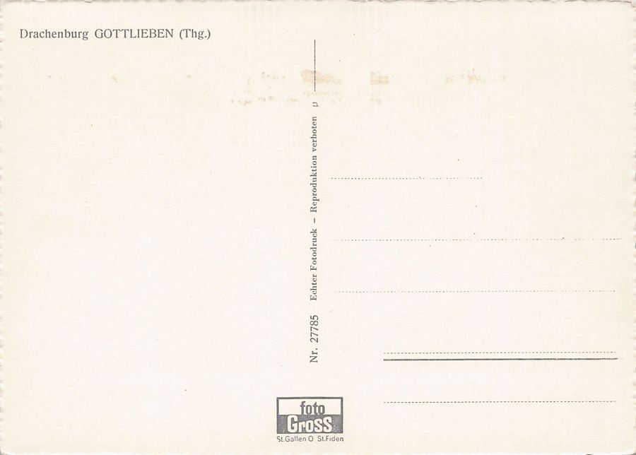 Cartoline postali: Gottlieben, Drachenburg, um 1945 – Usato da Frauenfeld venduto da POML 1