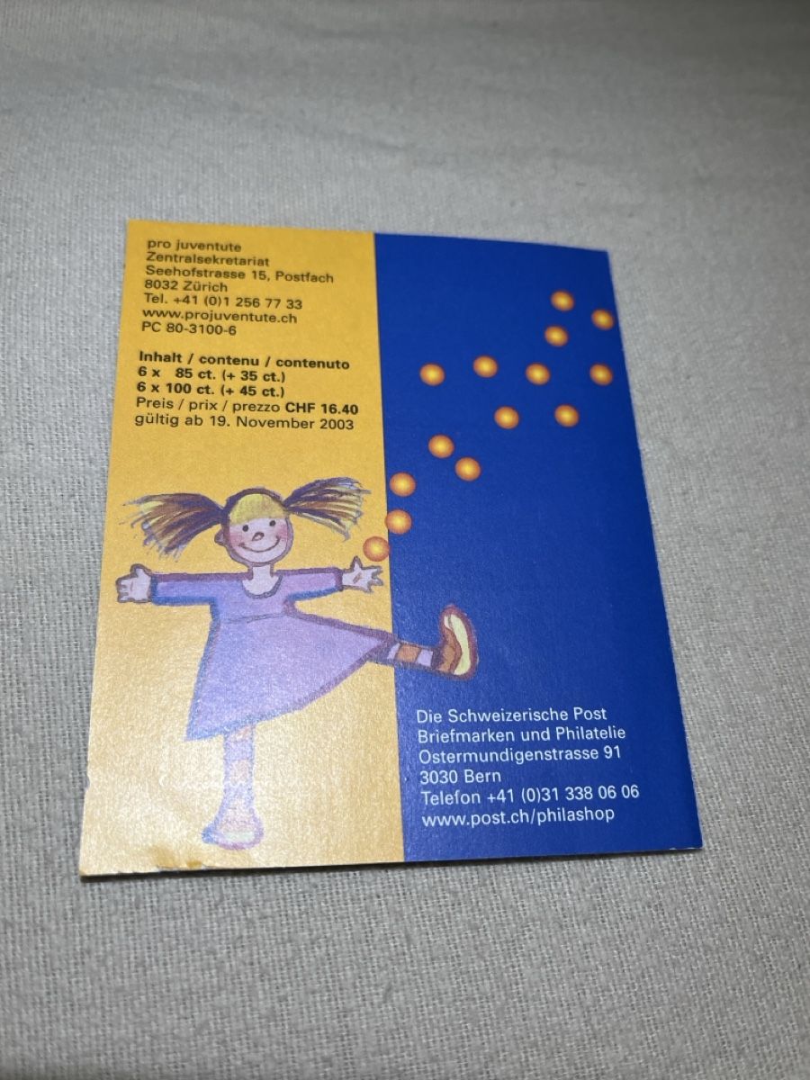Tutti i francobolli: MH Pro Juventute 2003 ET-Stempel – Usato da Eppstein Vockenhausen venduto da hightech11 3