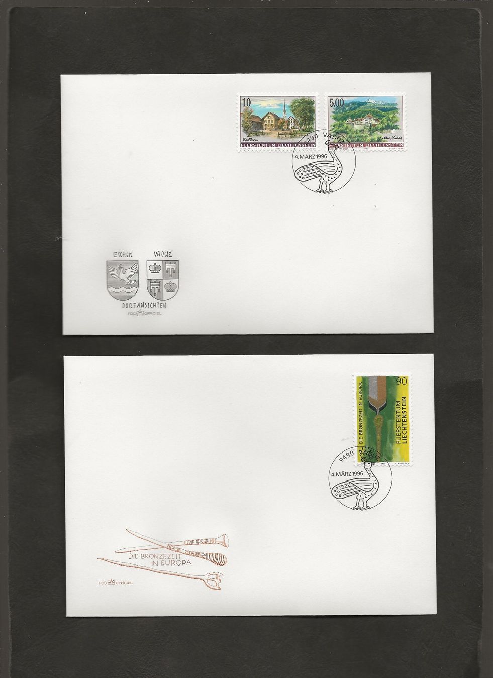 Tutti i francobolli: 32 FDC Liechtenstein 1993 bis 1996 – Usato da Au ZH venduto da xelagreb01 7