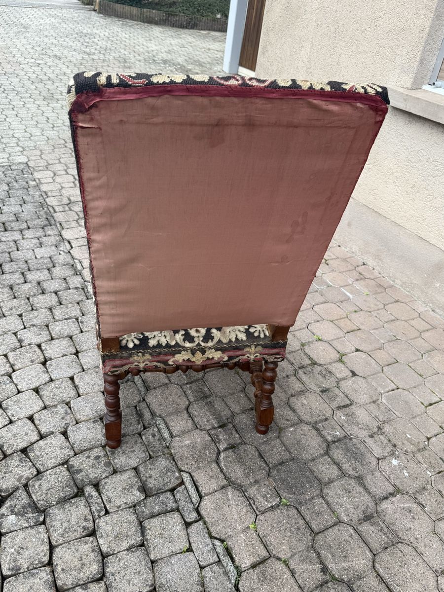 Sedie: Antiker Stuhl mit Wandteppichbezug, – Usato da Aarburg venduto da Yula24 6