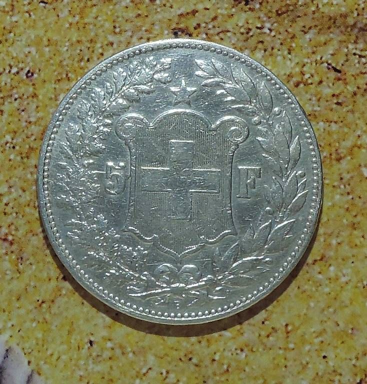 Tutti le monete: 5 Franken 1892ss- vz Silber – Usato da Gommiswald venduto da Malediven2025 1