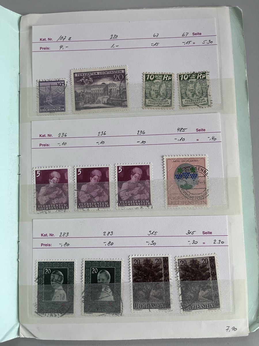 Tutti i francobolli: Briefmarken Auswahlheft Liechtenstein – Usato da Römerswil LU venduto da manuscha_ 1