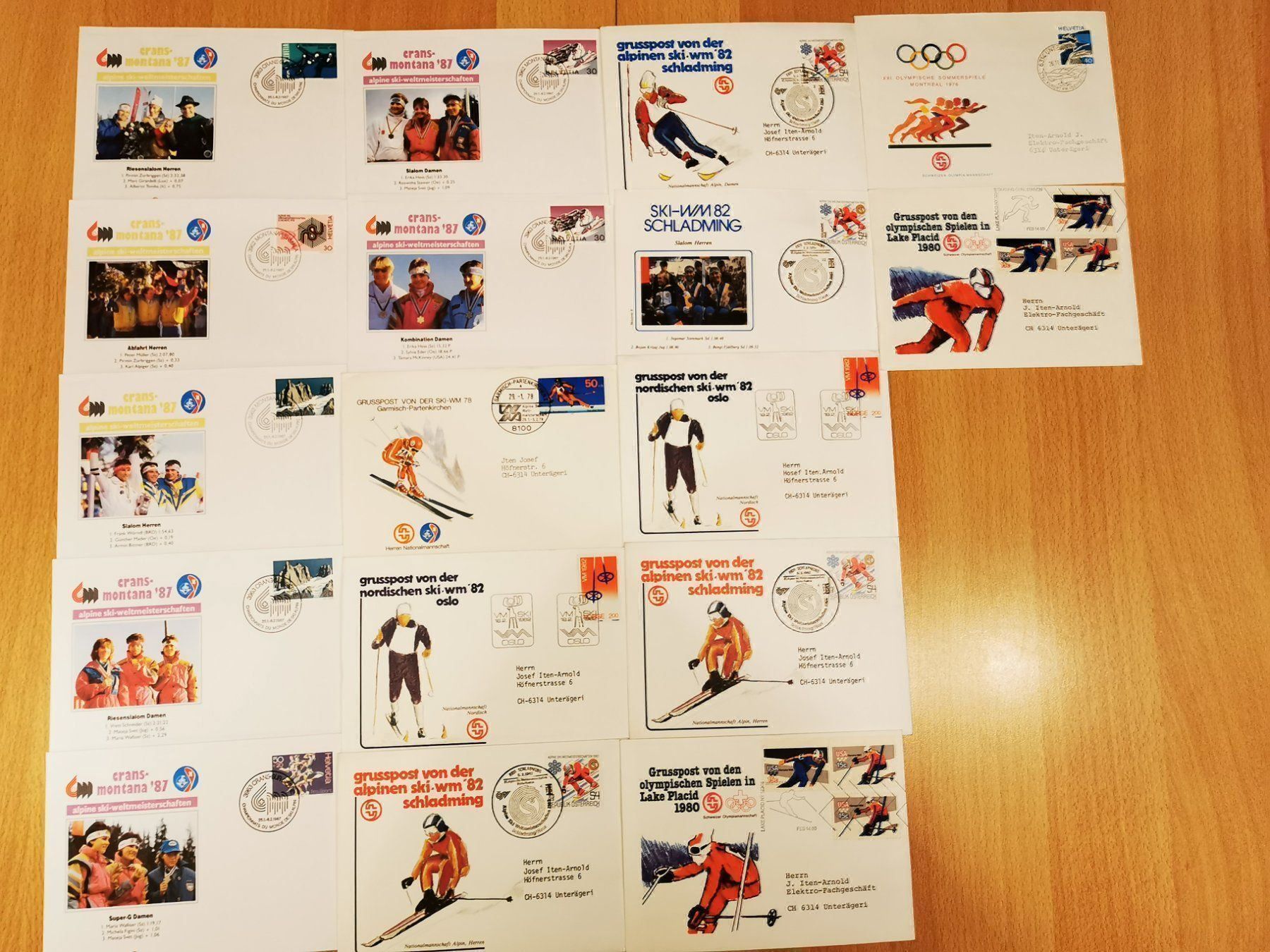 Tutti i francobolli: 42 CH-Wintersportbriefe – Usato da Buttikon venduto da billigJackob 3