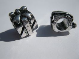 3 Metallperlen, Grosslochperlen, Beads Geschenk
