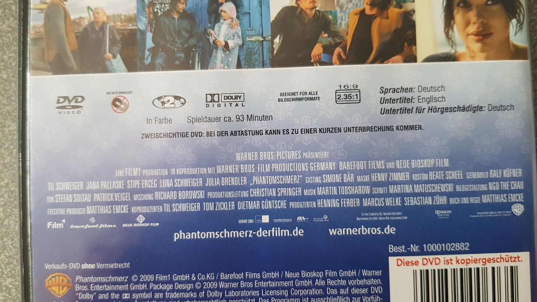Tutti i DVDs: DVD Phantomschmerz / Til Schweiger – Usato da Oetwil am See venduto da fineli2 1