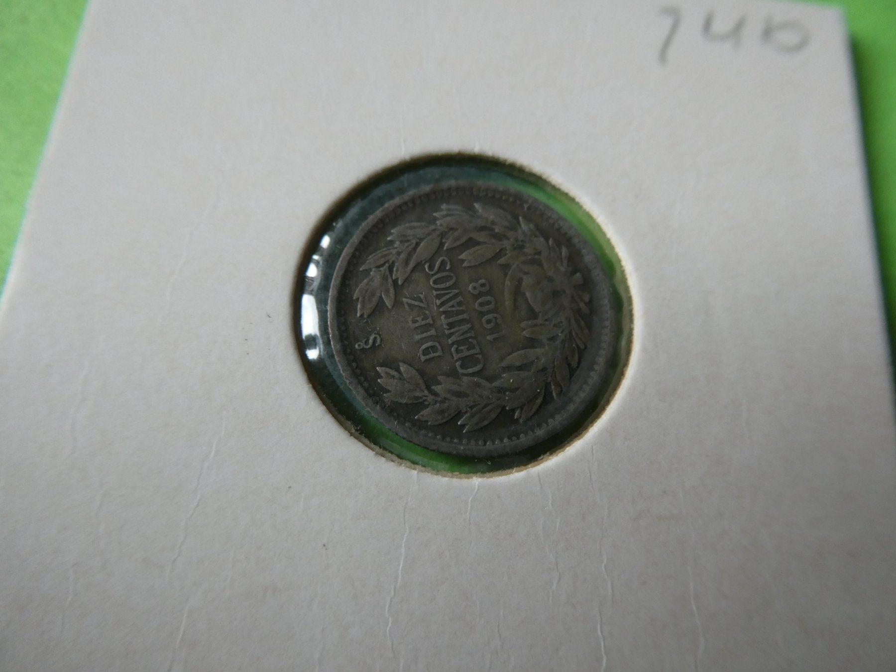 Tutti le monete: Chile 1908, 10 Centavos  - Silber – Usato da Hinterforst venduto da Rohusri 1