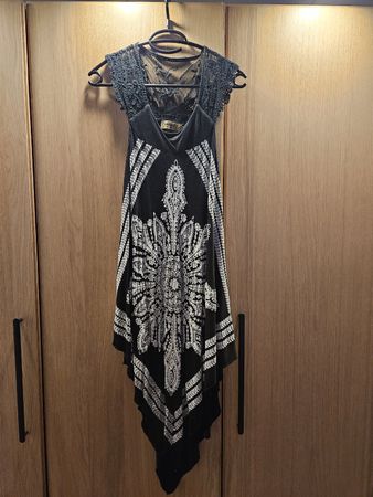 Schwarzes Strand/Sommer Kleid, Grösse XS/S