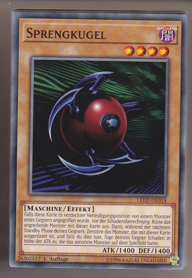 Yugioh Sammelbilder & Trading cards: Yu-GI-OH Sprengkugel Common LED2-DE018 – Neu und originalverpackt aus Chur von -NewERA-