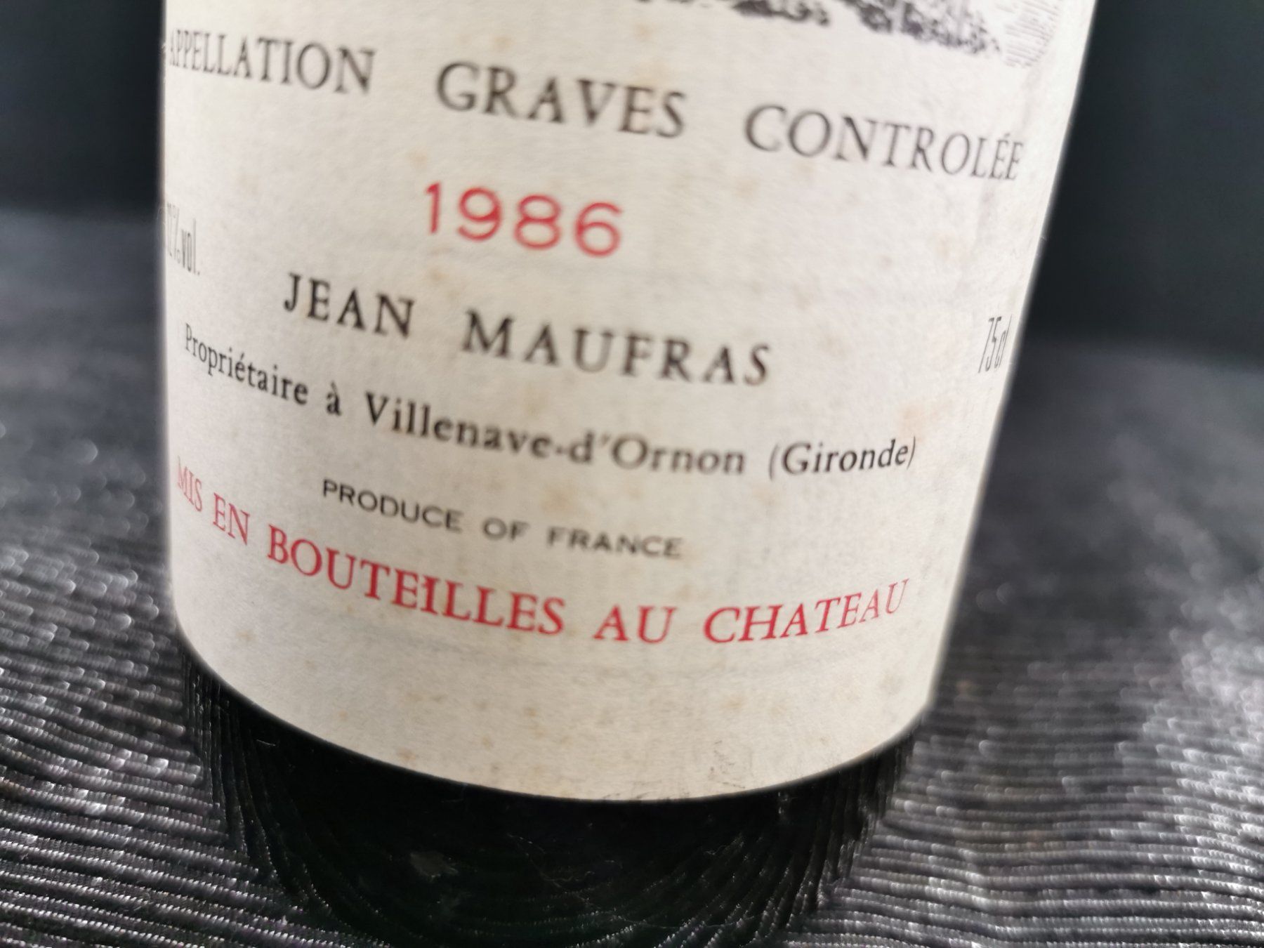 Vino: CHÂTEAU PONTAC MONPLAISIR GRAVES LEOGAN 1986 – Nuovo (secondo la descrizione) da Genève venduto da Leboucheoreilles 3