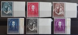 Luxemburg Kat. 468-473 ** 1950 Kat. 150 Euro