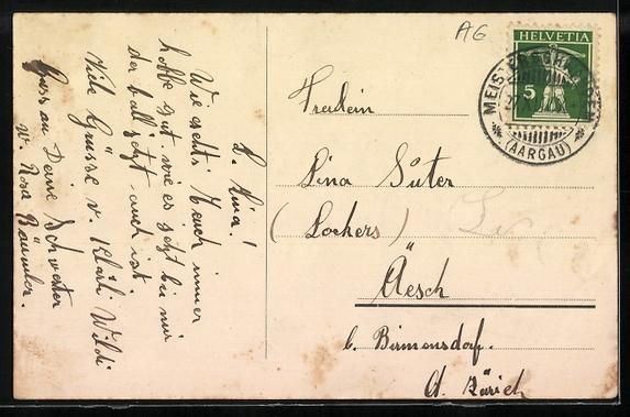 Cartoline postali: Meisterschwanden, Restaurant Wildi mit G – Usato da Berlin venduto da bartko-reher 1